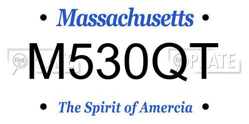 M530QT Massachusetts License Plate
