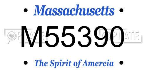 M55390 Massachusetts License Plate