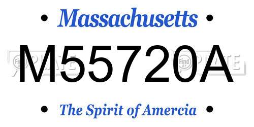 M55720A Massachusetts License Plate