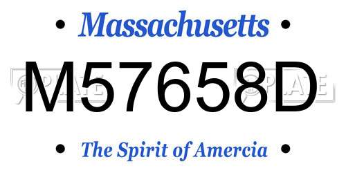 M57658D Massachusetts License Plate