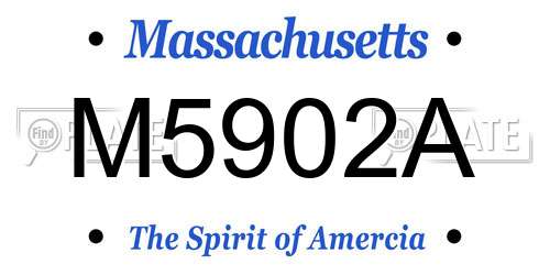M5902A Massachusetts License Plate