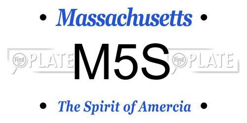 M5S Massachusetts License Plate