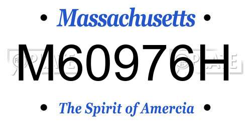 M60976H Massachusetts License Plate