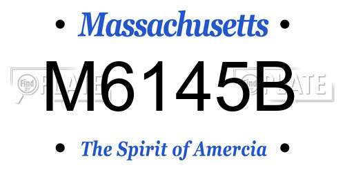 M6145B Massachusetts License Plate