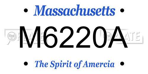 M6220A Massachusetts License Plate
