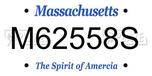 M62558S Massachusetts License Plate