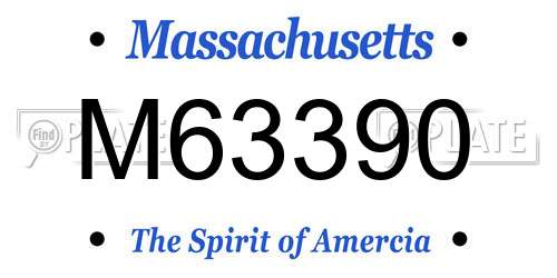 M63390 Massachusetts License Plate