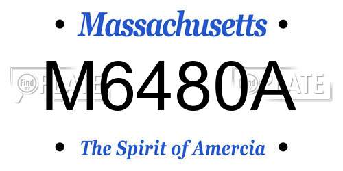M6480A Massachusetts License Plate