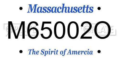 M65002O Massachusetts License Plate