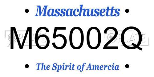 M65002Q Massachusetts License Plate