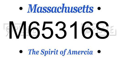 M65316S Massachusetts License Plate