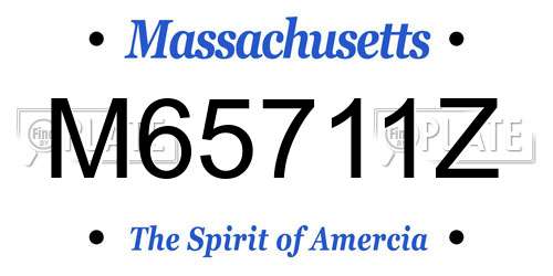 M65711Z Massachusetts License Plate