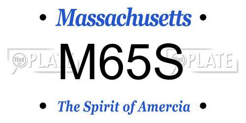 M65S Massachusetts License Plate