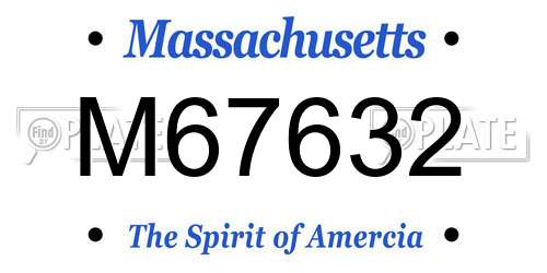 M67632 Massachusetts License Plate