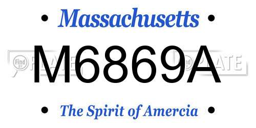 M6869A Massachusetts License Plate