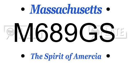 M689GS Massachusetts License Plate