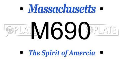 M690 Massachusetts License Plate