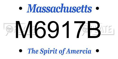 M6917B Massachusetts License Plate