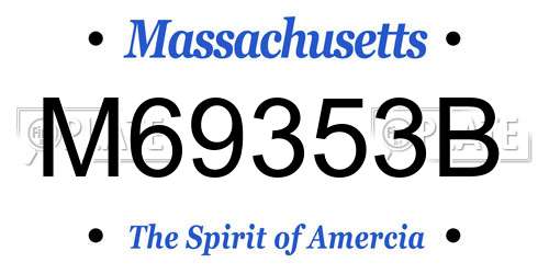 M69353B Massachusetts License Plate