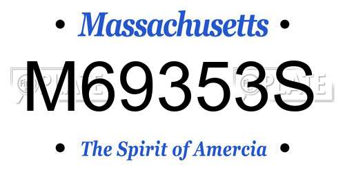 M69353S Massachusetts License Plate