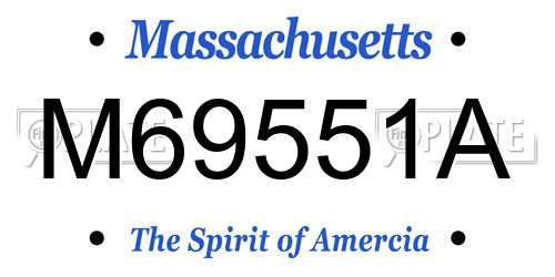 M69551A Massachusetts License Plate
