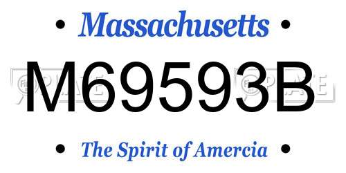 M69593B Massachusetts License Plate
