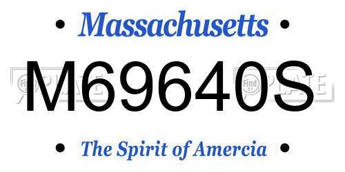 M69640S Massachusetts License Plate