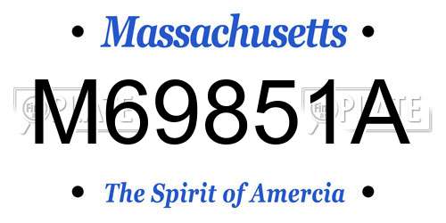M69851A Massachusetts License Plate