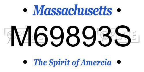 M69893S Massachusetts License Plate