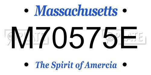 M70575E Massachusetts License Plate