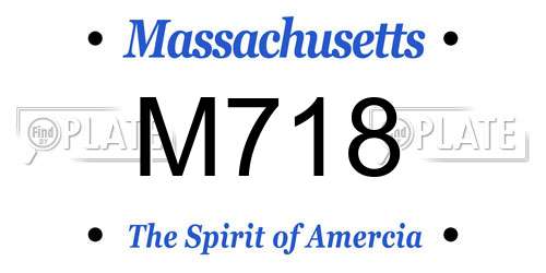 M718 Massachusetts License Plate