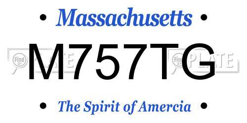 M757TG Massachusetts License Plate