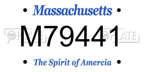 M79441 Massachusetts License Plate
