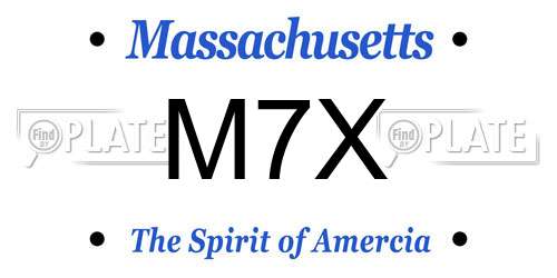 M7X Massachusetts License Plate