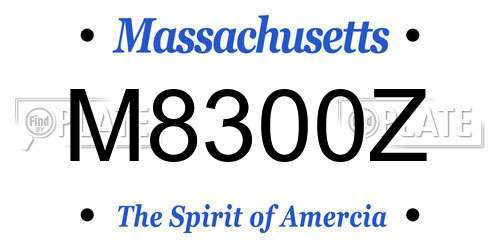 M8300Z Massachusetts License Plate