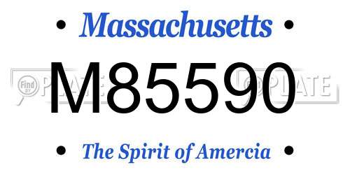M85590 Massachusetts License Plate