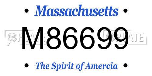 M86699 Massachusetts License Plate
