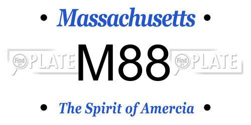 M88 Massachusetts License Plate