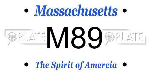M89 Massachusetts License Plate