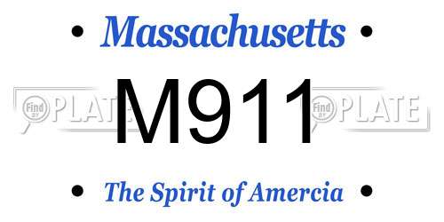 M911 Massachusetts License Plate