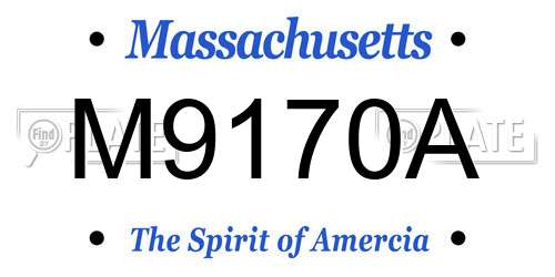 M9170A Massachusetts License Plate