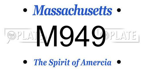 M949 Massachusetts License Plate