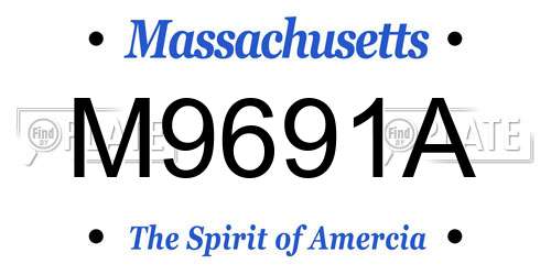 M9691A Massachusetts License Plate