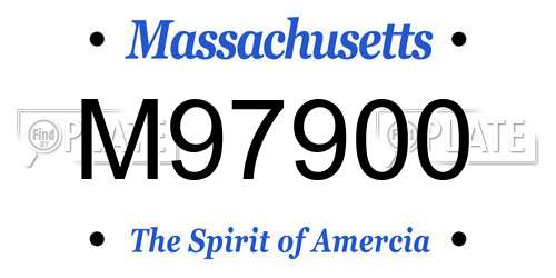 M97900 Massachusetts License Plate