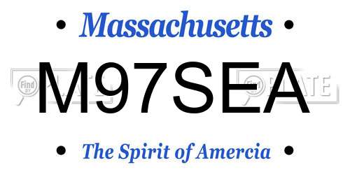 M97SEA Massachusetts License Plate