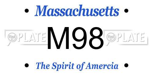 M98 Massachusetts License Plate