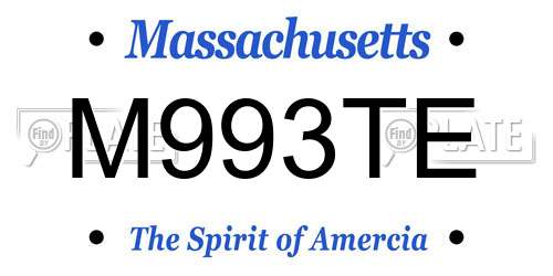 M993TE Massachusetts License Plate