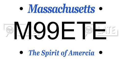 M99ETE Massachusetts License Plate