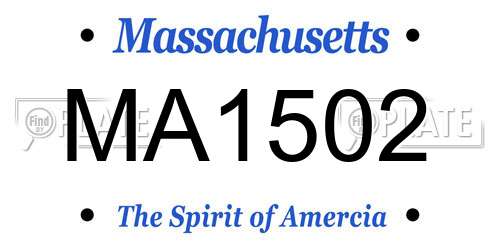 MA1502 Massachusetts License Plate