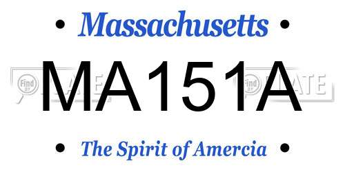 MA151A Massachusetts License Plate